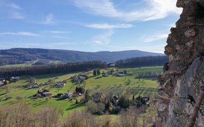 Hike from Leymen to Mariastein, from Landskron Castle to the Benedictine Monastery