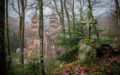 Visit of the abbey of Murbach in the Guebwiller Valley