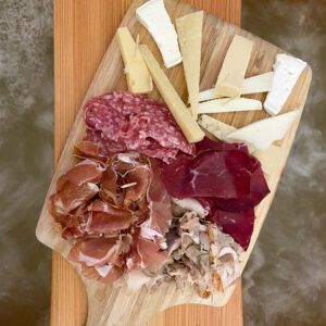 cheese and sausage board